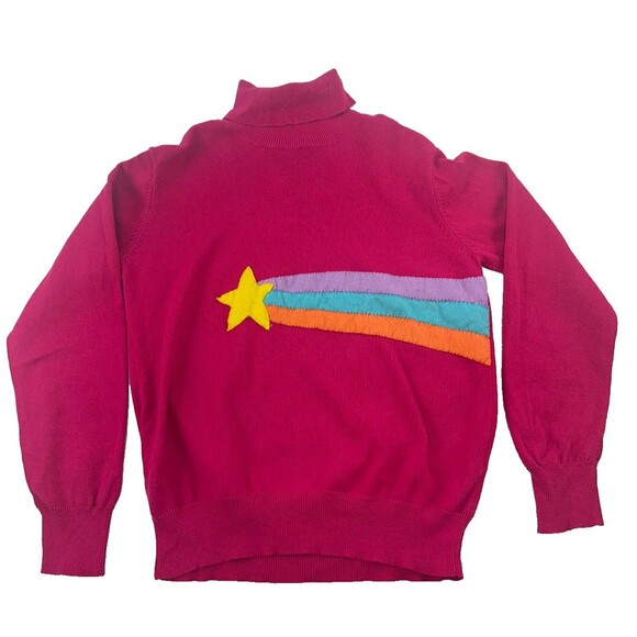 Mabel Gravity Falls Sweater Pink Turtleneck Shooting Star Costume Womens Small - Picture 1 of 10